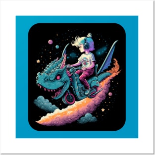 Galaxy Dragon Magical Ride For Space And Universe Lovers Posters and Art